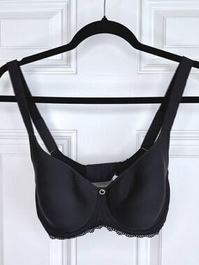 Aubade Black Lace-Trim Underwire Bra